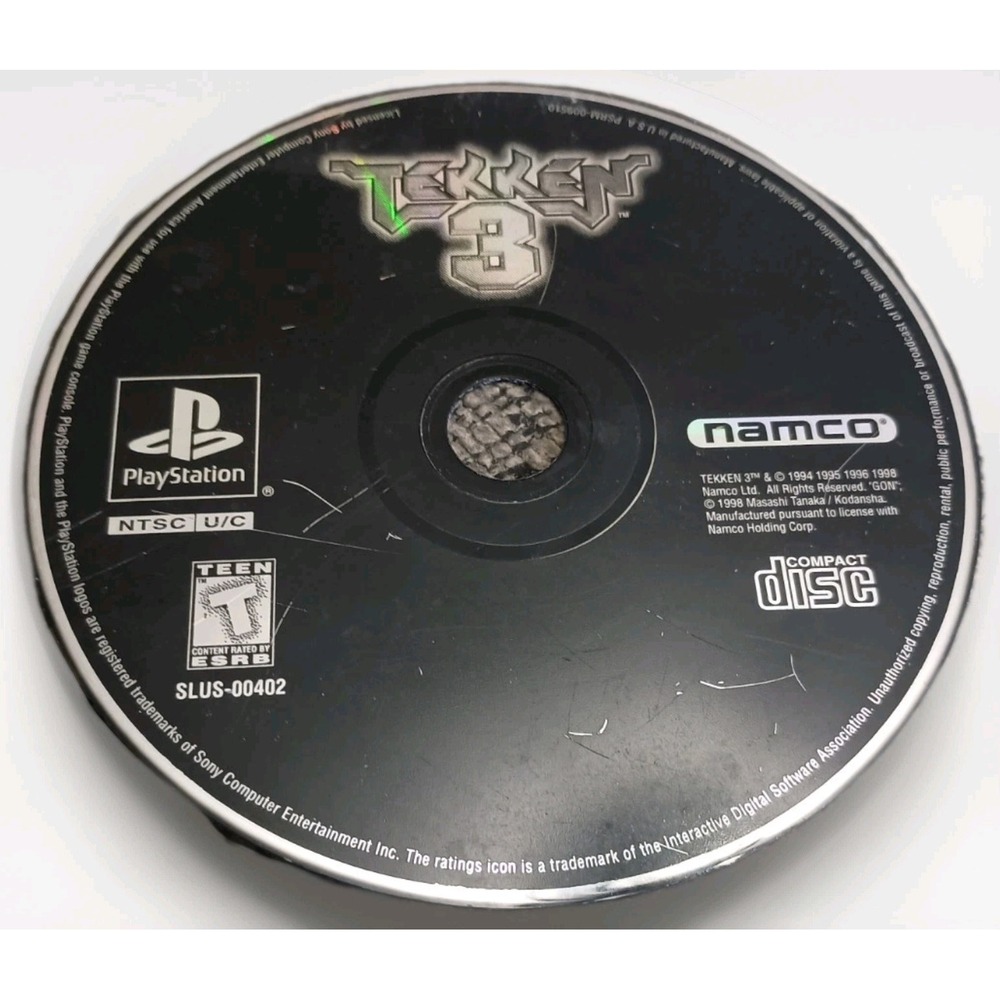 Tekken 3 Sony PlayStation 1 PS1 1998 SLUS-00402 Fighting Game Disc Only
